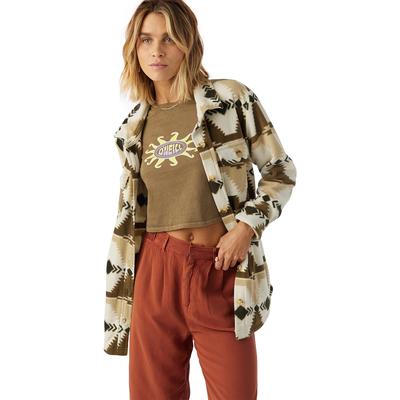 O'Neill Collins Printed Superfleece Long Sleeve Button Up Shirt Women's