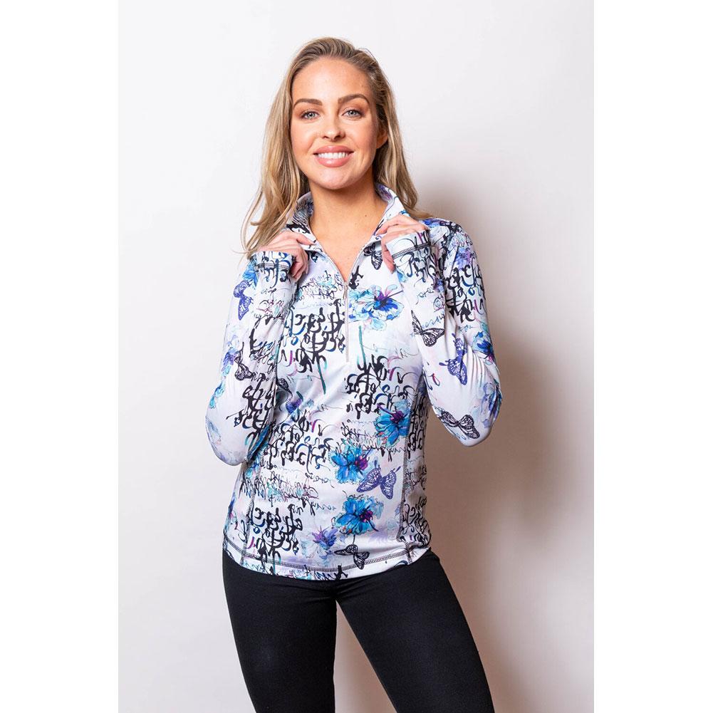  Sno Skins Micro Fiber Print Zip Neck Women's